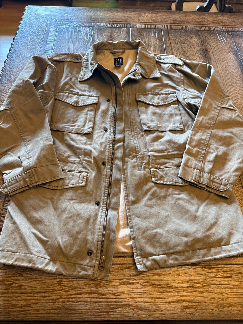 GAP Kids Olive/Tan Military Field Jacket